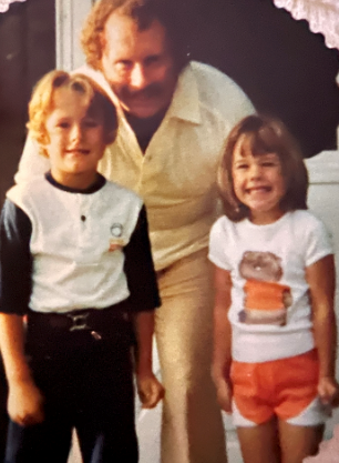 Kaci, her brother and dad